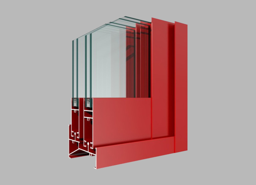 Extrusión de aluminio con recubrimiento en polvo K85 para ventana corrediza