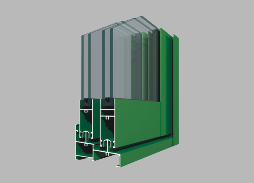 Sección de aluminio de ventana corredera K88