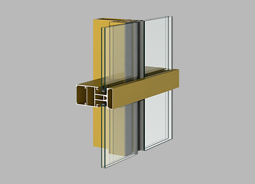 Perfil de aleación de aluminio para muro cortina 125