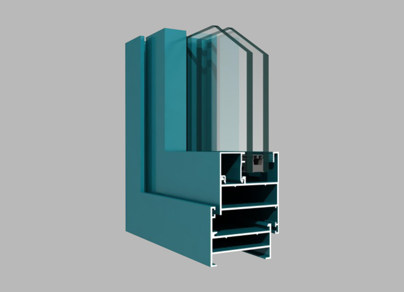 Perfil de extrusión de aluminio para ventana batiente 50C