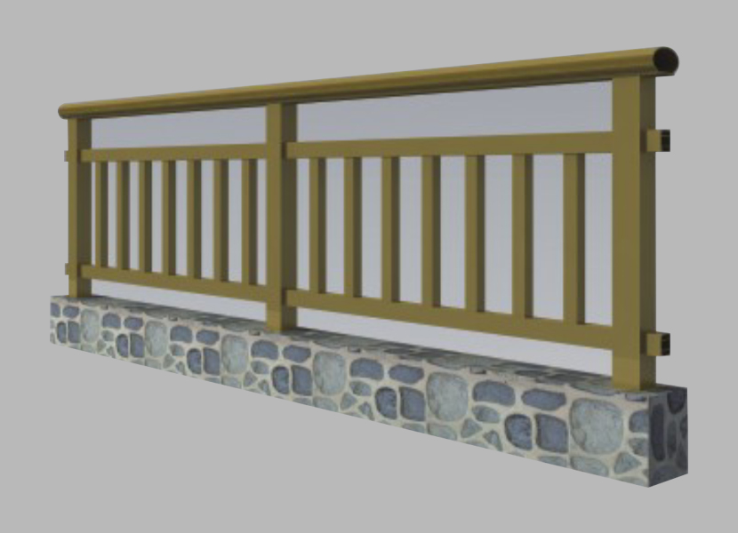 Perfiles de extrusión de barandilla de barandilla de aluminio FS