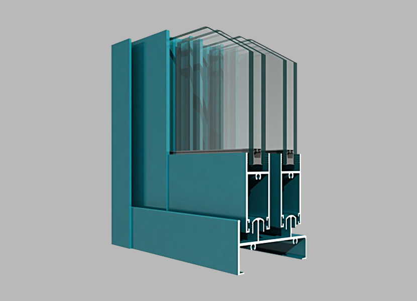 Perfil de extrusión industrial para puerta corredera K88M