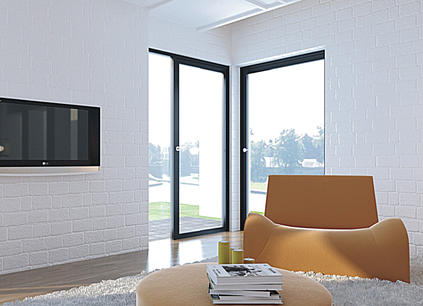 Perfil de extrusión de aluminio para puerta batiente SKBF